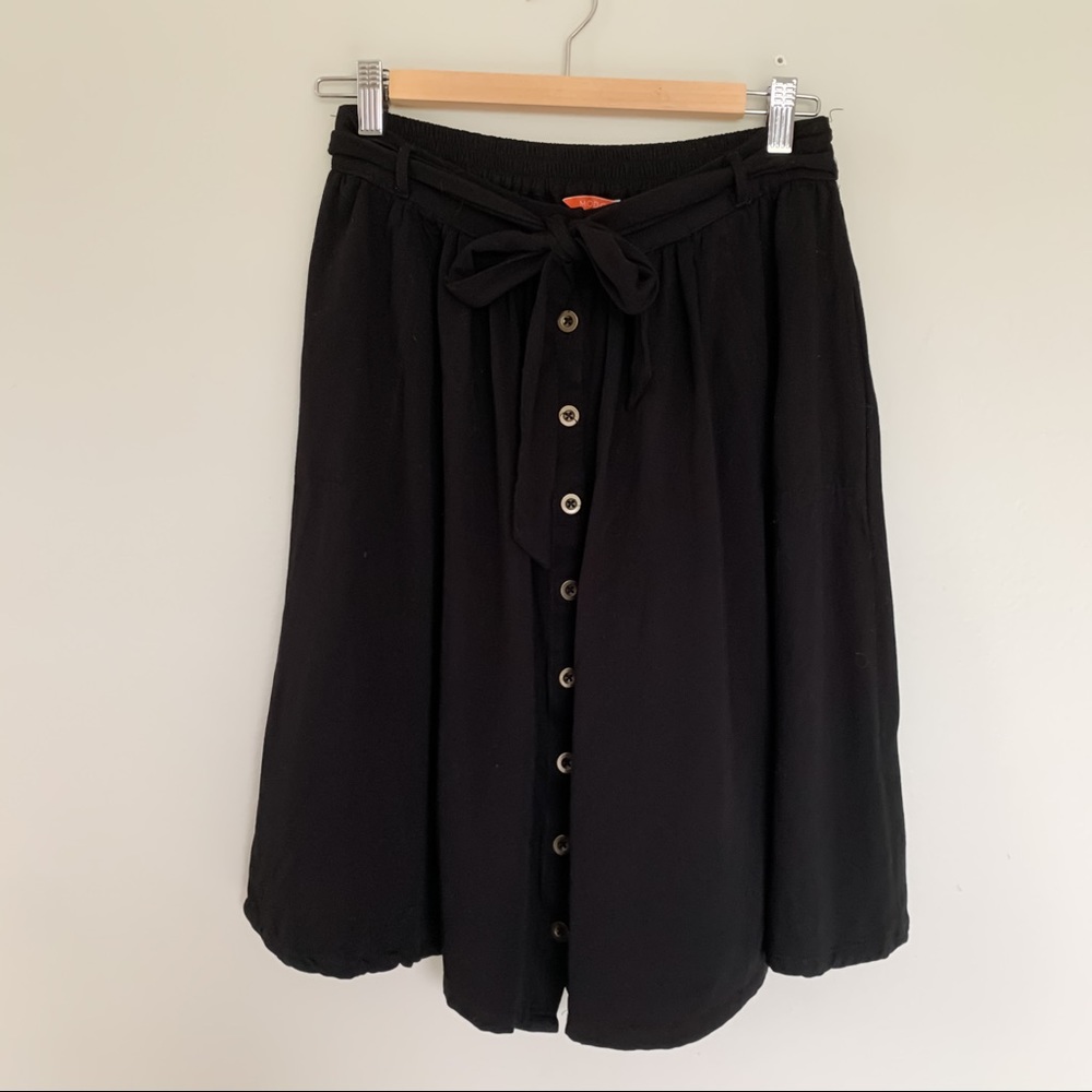 Black ModCloth button front skirt